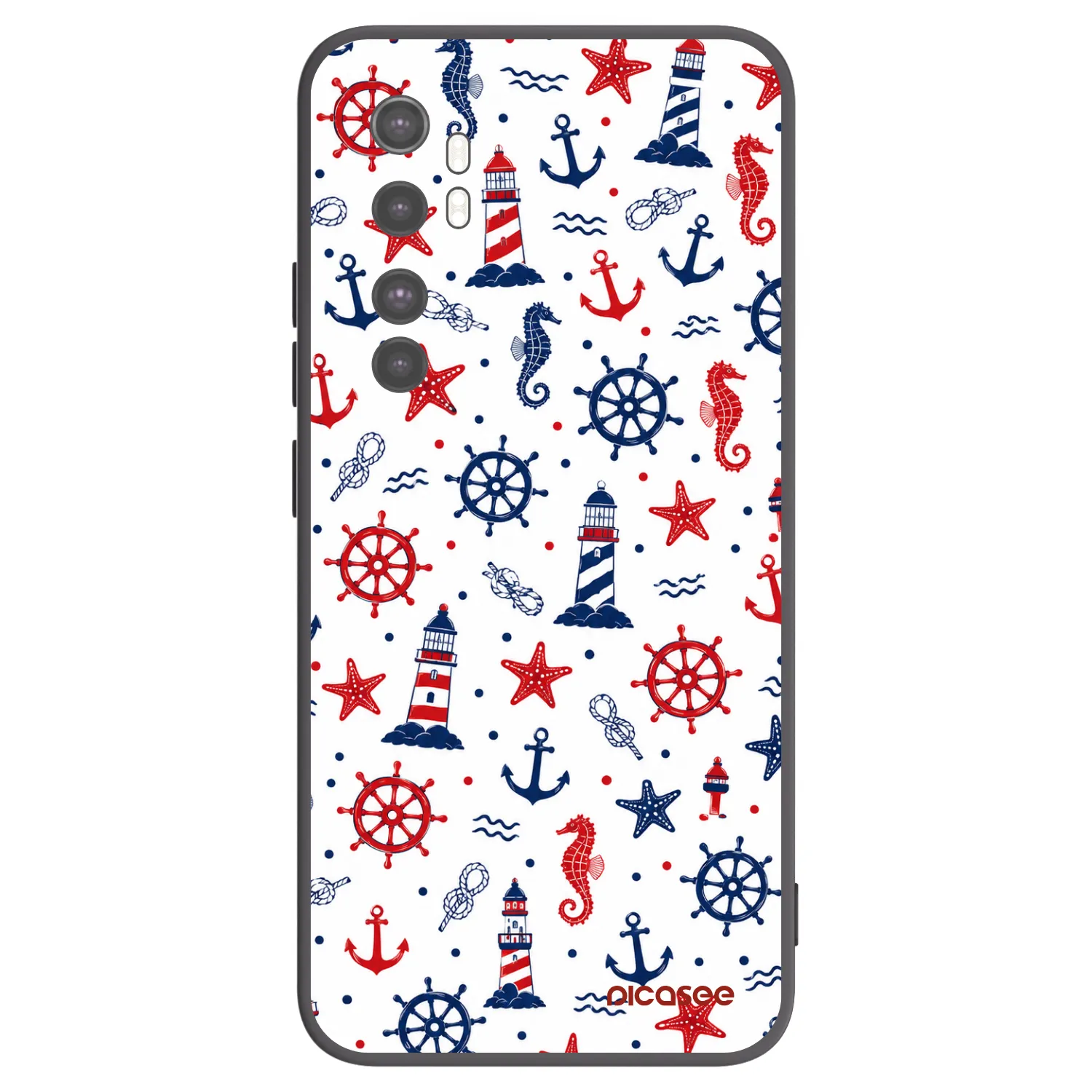 Picasee silikonski črni ovitek za Xiaomi Mi Note 10 Lite - Sailor Vibes