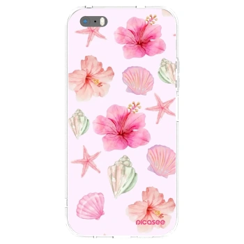 Picasee silikonski prozorni ovitek za Apple iPhone 5/5S/SE - Blush Lagoon
