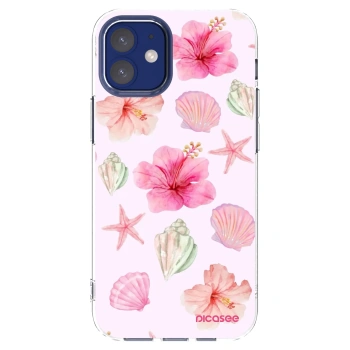 Picasee silikonski prozorni ovitek za Apple iPhone 12 mini - Blush Lagoon