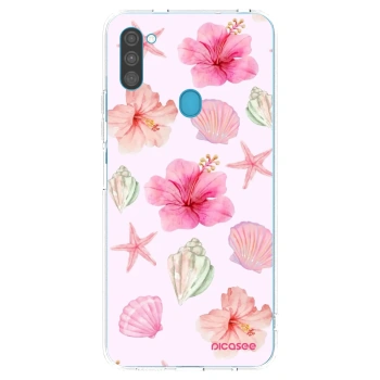 Picasee silikonski prozorni ovitek za Samsung Galaxy M11 - Blush Lagoon