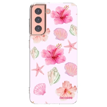 Picasee silikonski prozorni ovitek za Samsung Galaxy S21 5G G991B - Blush Lagoon