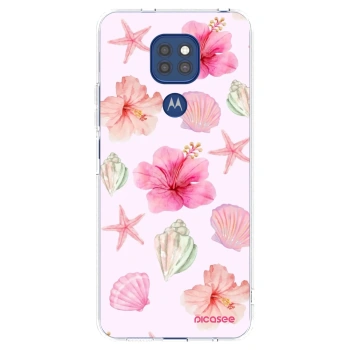 Picasee silikonski prozorni ovitek za Motorola Moto G9 Play - Blush Lagoon