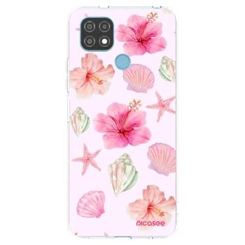 Picasee silikonski prozorni ovitek za Realme C21 - Blush Lagoon