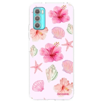 Picasee silikonski prozorni ovitek za Motorola Moto G60 - Blush Lagoon