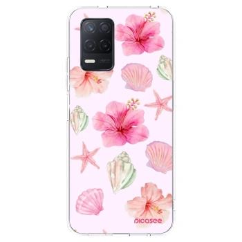 Picasee silikonski prozorni ovitek za Realme 8 5G - Blush Lagoon