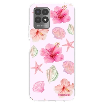 Picasee silikonski prozorni ovitek za Realme 8i - Blush Lagoon