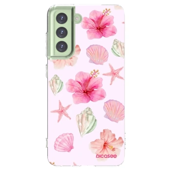 Picasee silikonski prozorni ovitek za Samsung Galaxy S21 FE 5G - Blush Lagoon