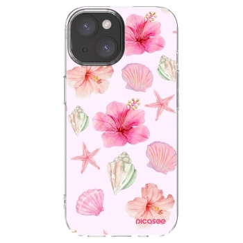 Picasee silikonski prozorni ovitek za Apple iPhone 15 - Blush Lagoon