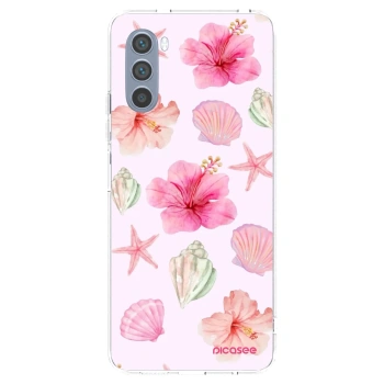 Picasee silikonski prozorni ovitek za Motorola Moto G62 - Blush Lagoon