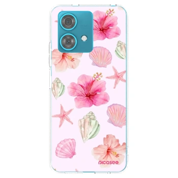 Picasee silikonski prozorni ovitek za Motorola Edge 40 Neo - Blush Lagoon