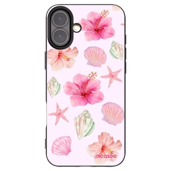 Picasee silikonski črni ovitek za Apple iPhone 16 Plus - Blush Lagoon