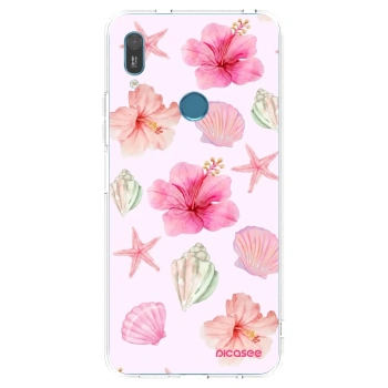 Picasee silikonski prozorni ovitek za Huawei Y6 2019 - Blush Lagoon