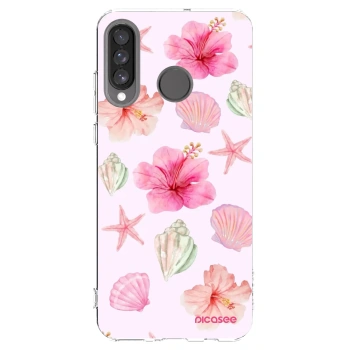 Picasee silikonski prozorni ovitek za Huawei P30 Lite - Blush Lagoon