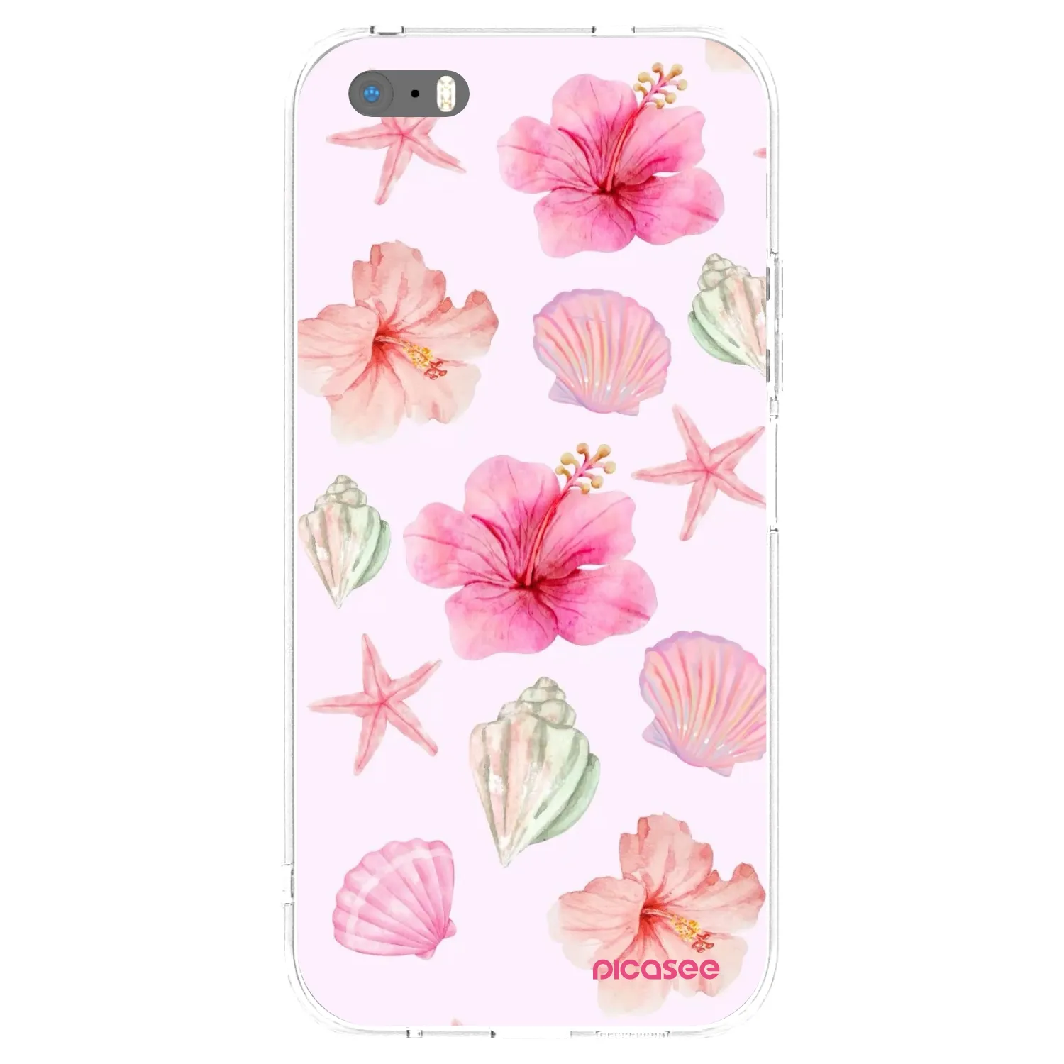 Picasee silikonski prozorni ovitek za Apple iPhone 5/5S/SE - Blush Lagoon