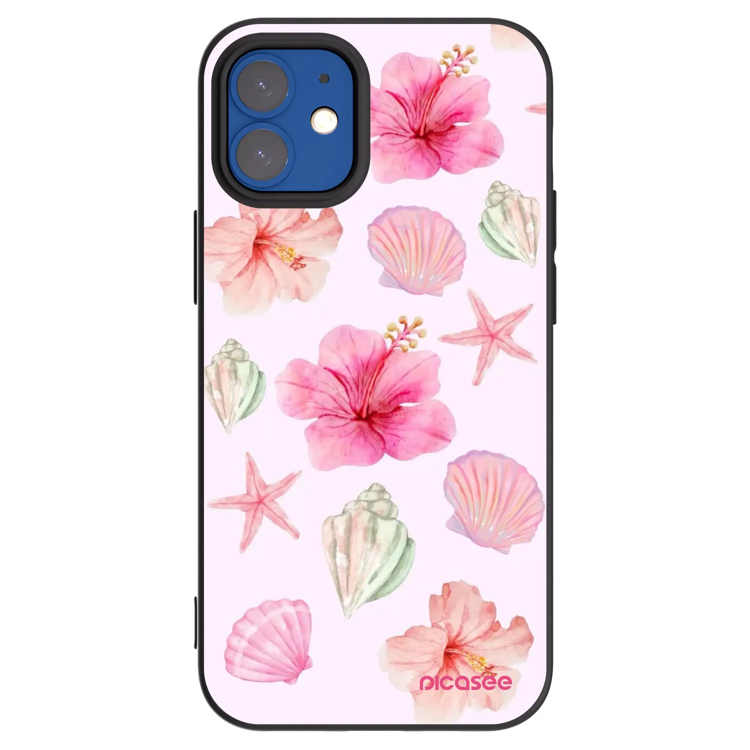 Picasee silikonski črni ovitek za Apple iPhone 12 mini - Blush Lagoon