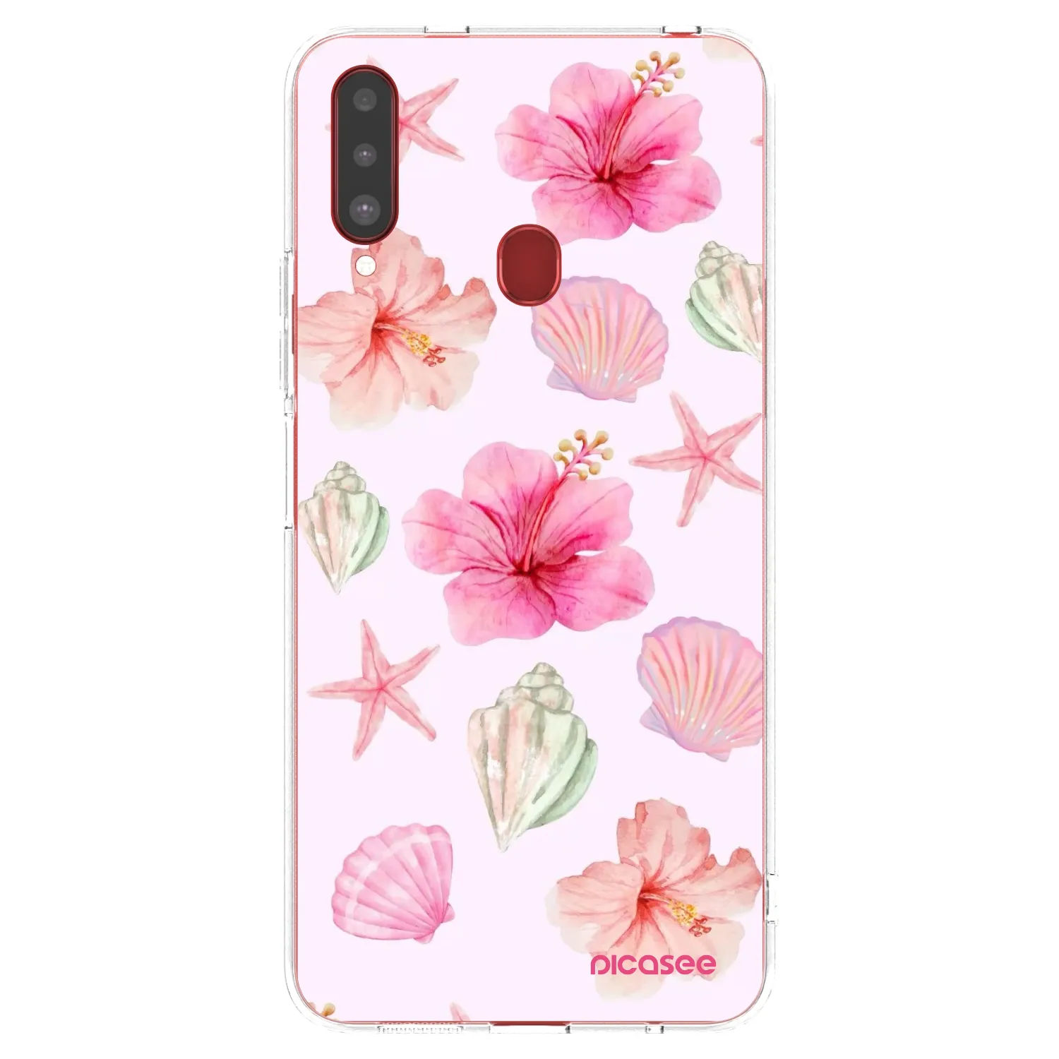 Picasee silikonski prozorni ovitek za Samsung Galaxy A20s - Blush Lagoon