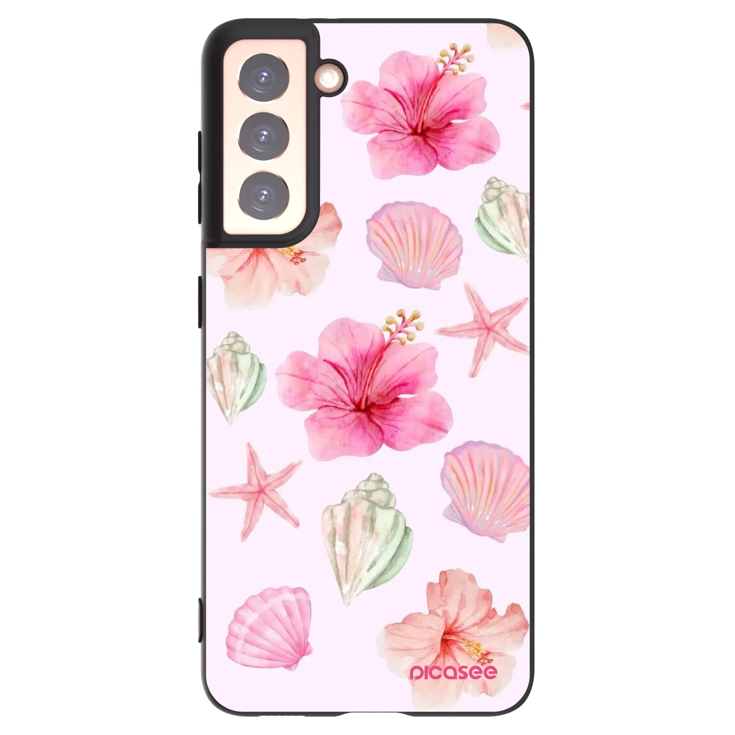 Picasee silikonski črni ovitek za Samsung Galaxy S21 5G G991B - Blush Lagoon