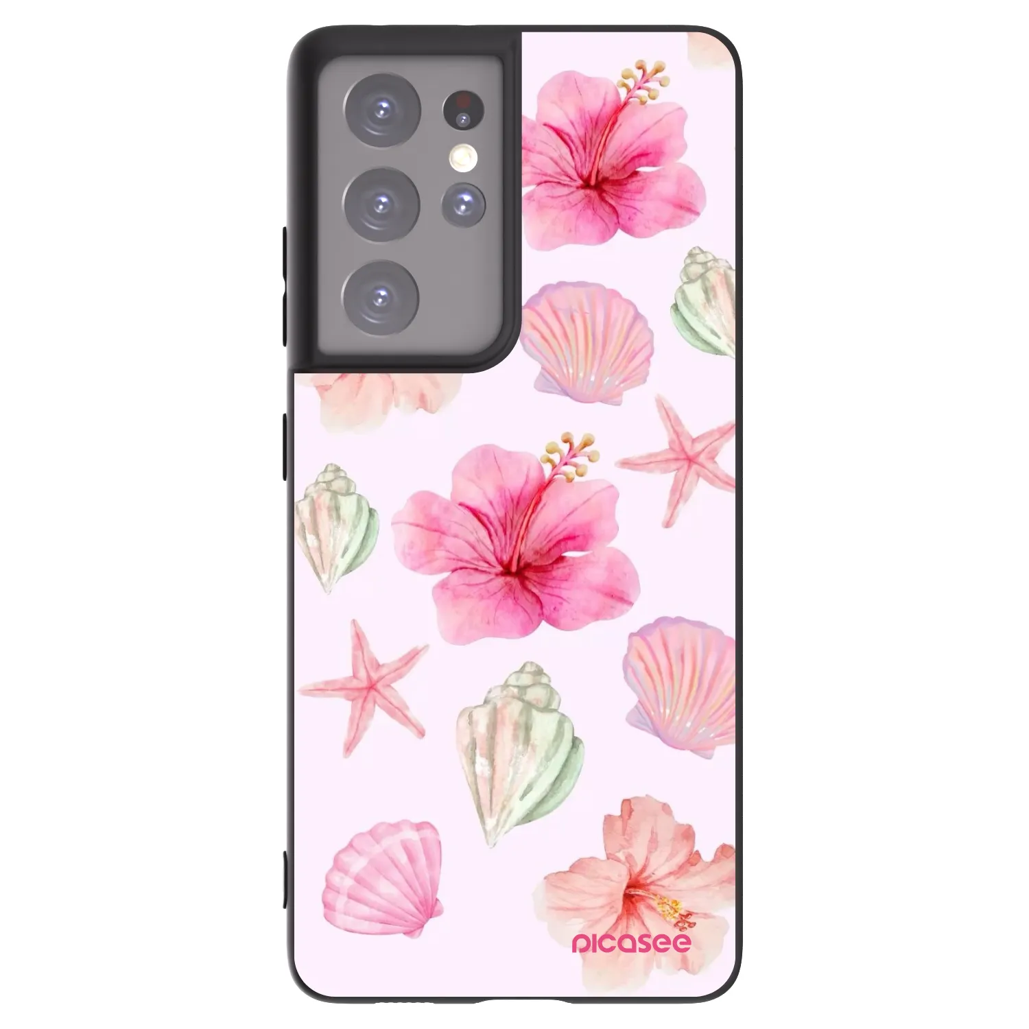 Picasee silikonski črni ovitek za Samsung Galaxy S21 Ultra 5G G998B - Blush Lagoon