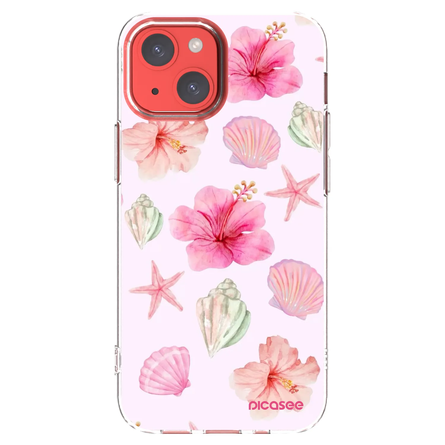 Picasee silikonski prozorni ovitek za Apple iPhone 13 mini - Blush Lagoon