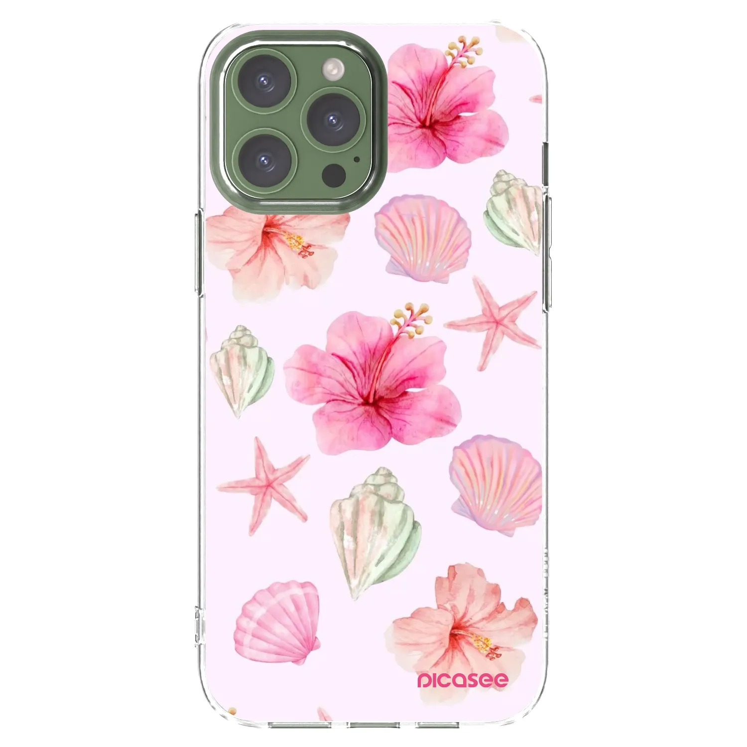 Picasee silikonski prozorni ovitek za Apple iPhone 13 Pro Max - Blush Lagoon