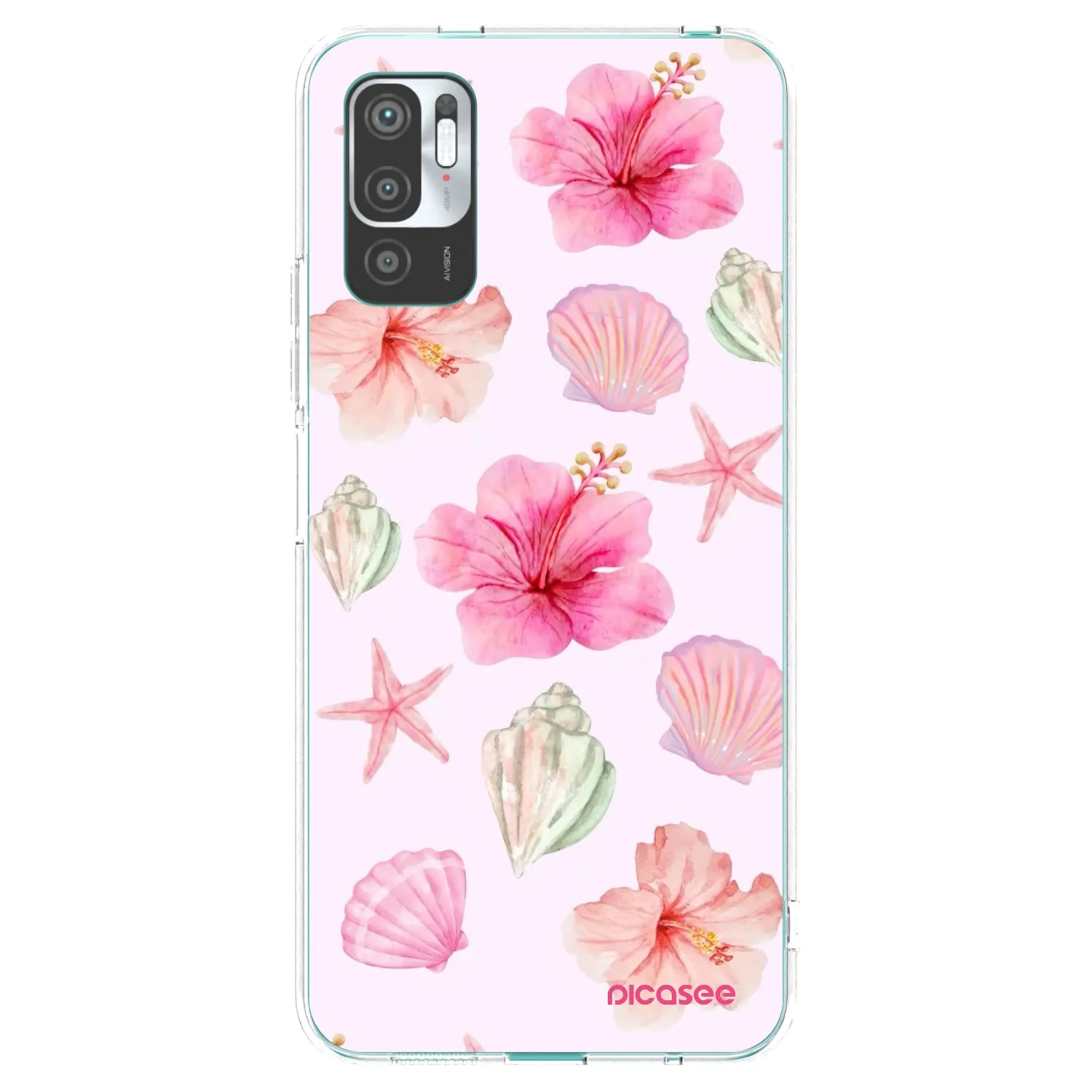 Picasee silikonski prozorni ovitek za Xiaomi Redmi Note 10 5G - Blush Lagoon