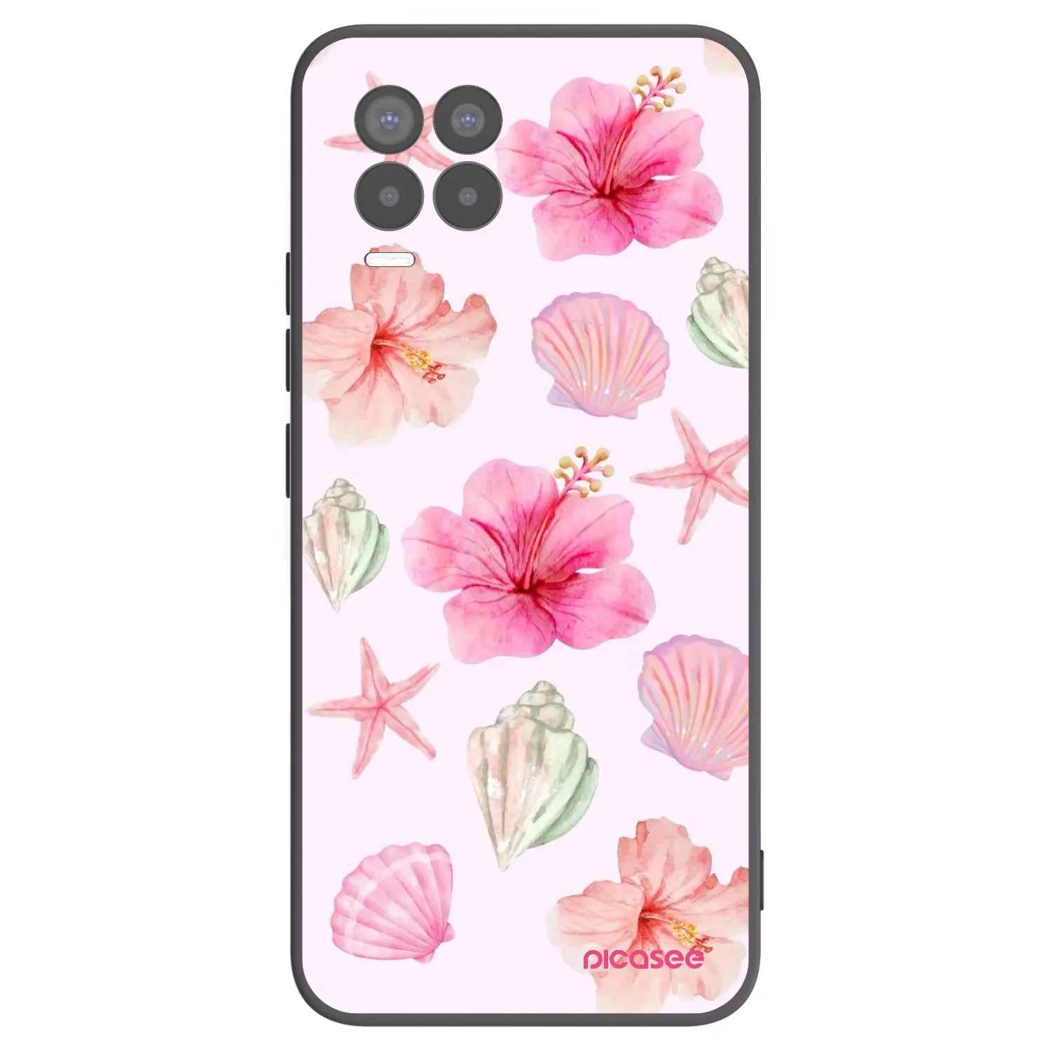 Picasee silikonski črni ovitek za Realme 8 Pro - Blush Lagoon