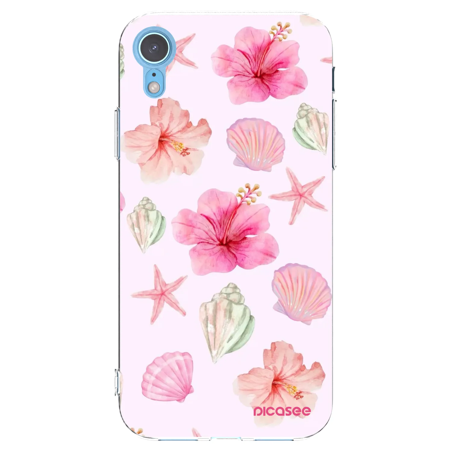Picasee silikonski prozorni ovitek za Apple iPhone XR - Blush Lagoon