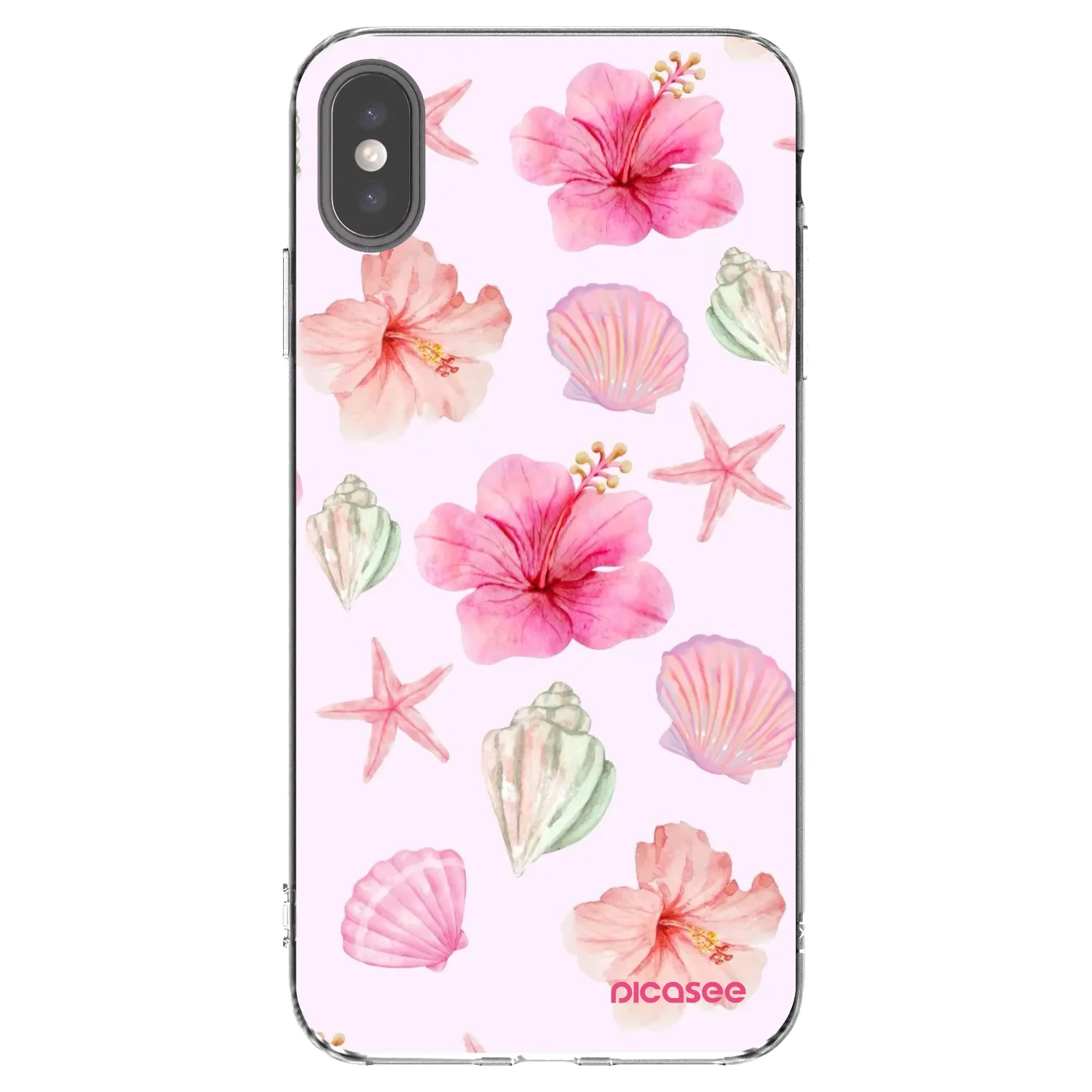 Picasee silikonski prozorni ovitek za Apple iPhone XS Max - Blush Lagoon
