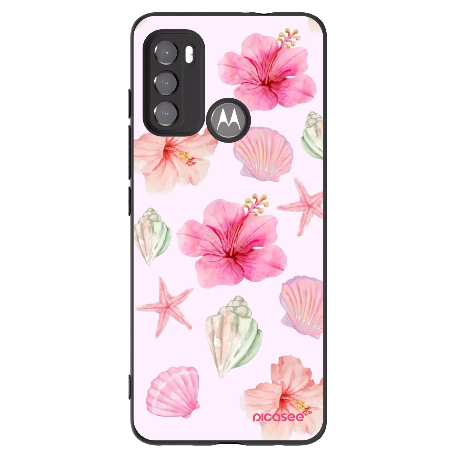 Picasee silikonski črni ovitek za Motorola Moto G60 - Blush Lagoon