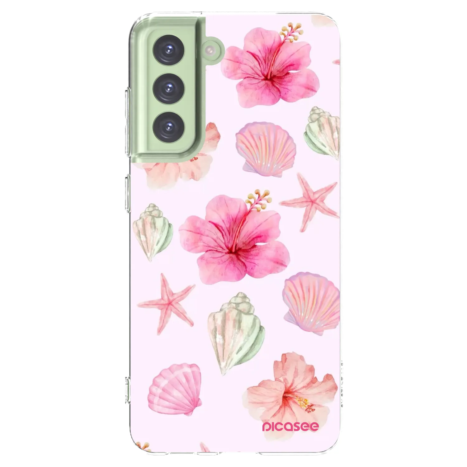 Picasee silikonski prozorni ovitek za Samsung Galaxy S21 FE 5G - Blush Lagoon