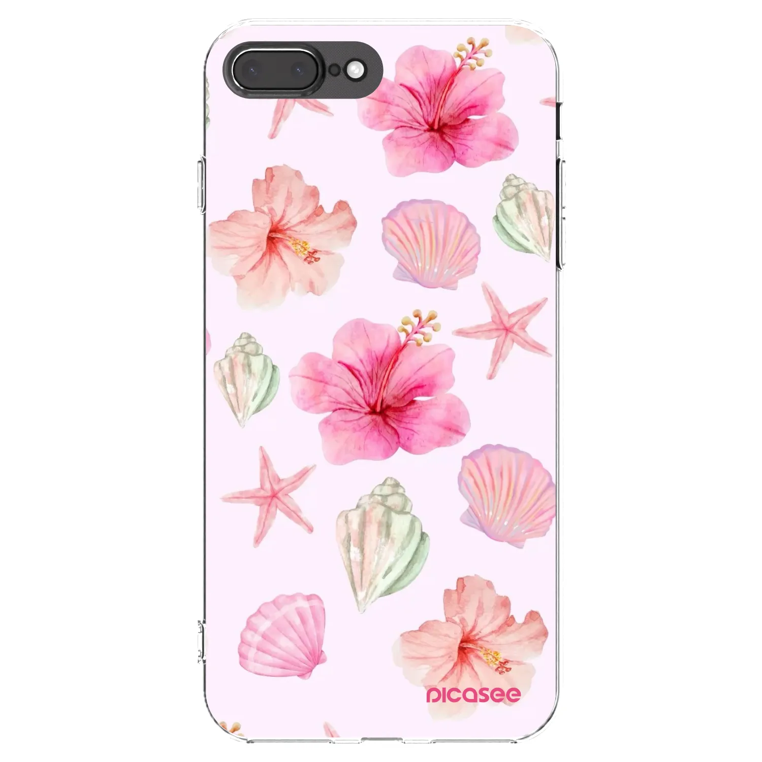 Picasee silikonski prozorni ovitek za Apple iPhone 7 Plus - Blush Lagoon
