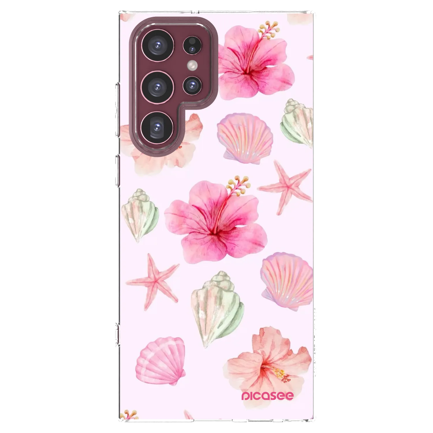 Picasee silikonski prozorni ovitek za Samsung Galaxy S22 Ultra 5G - Blush Lagoon
