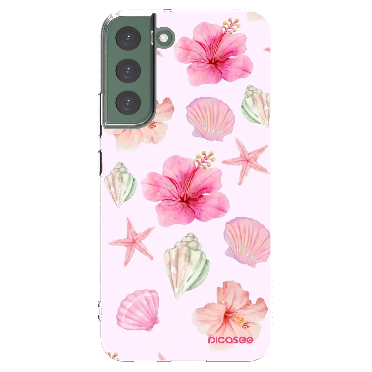 Picasee silikonski prozorni ovitek za Samsung Galaxy S22+ 5G - Blush Lagoon