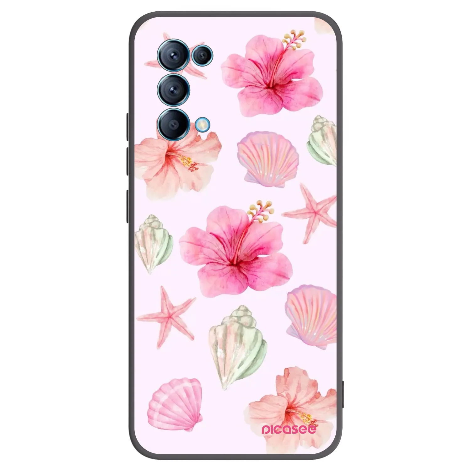 Picasee silikonski črni ovitek za OPPO A16s - Blush Lagoon