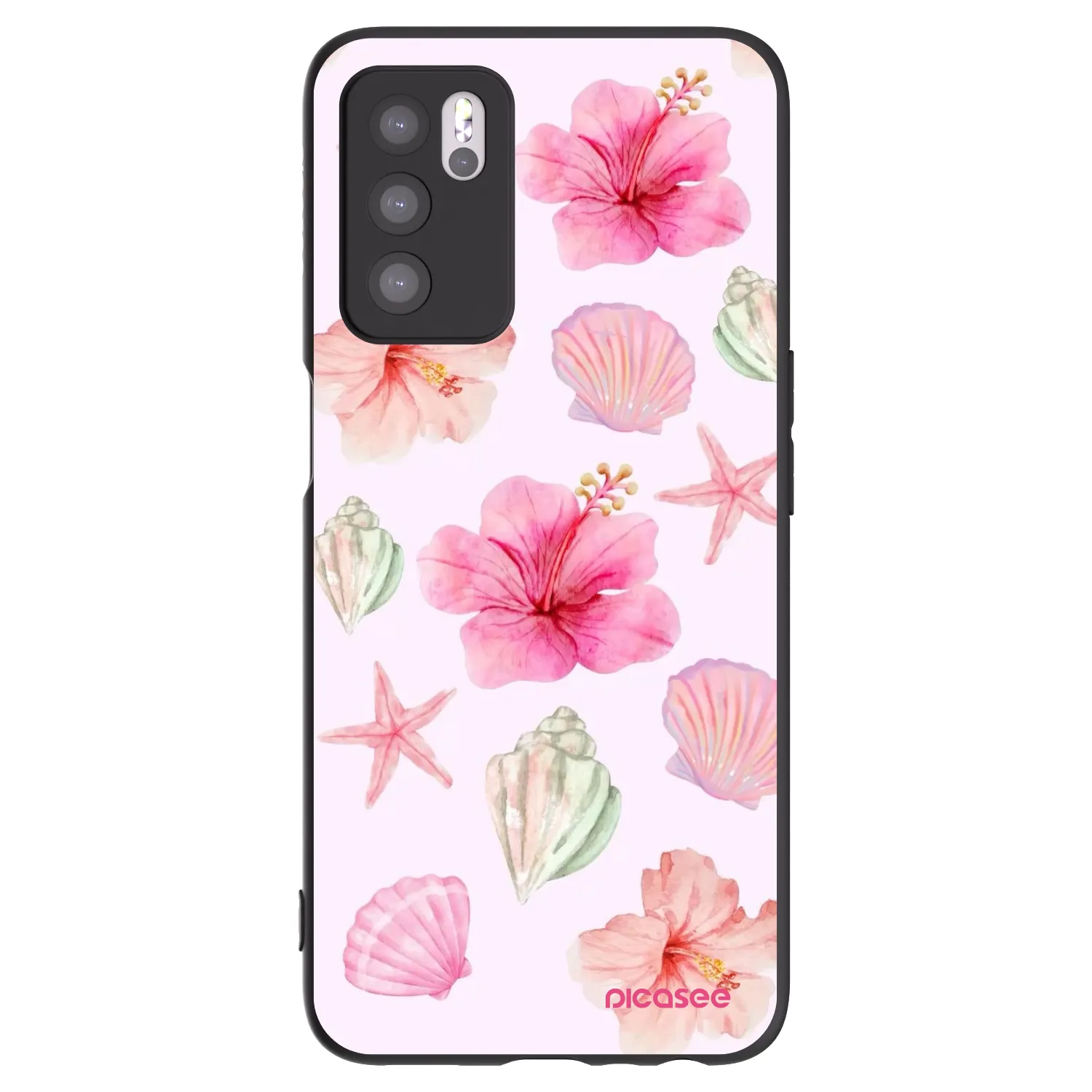Picasee silikonski črni ovitek za OPPO A16s - Blush Lagoon