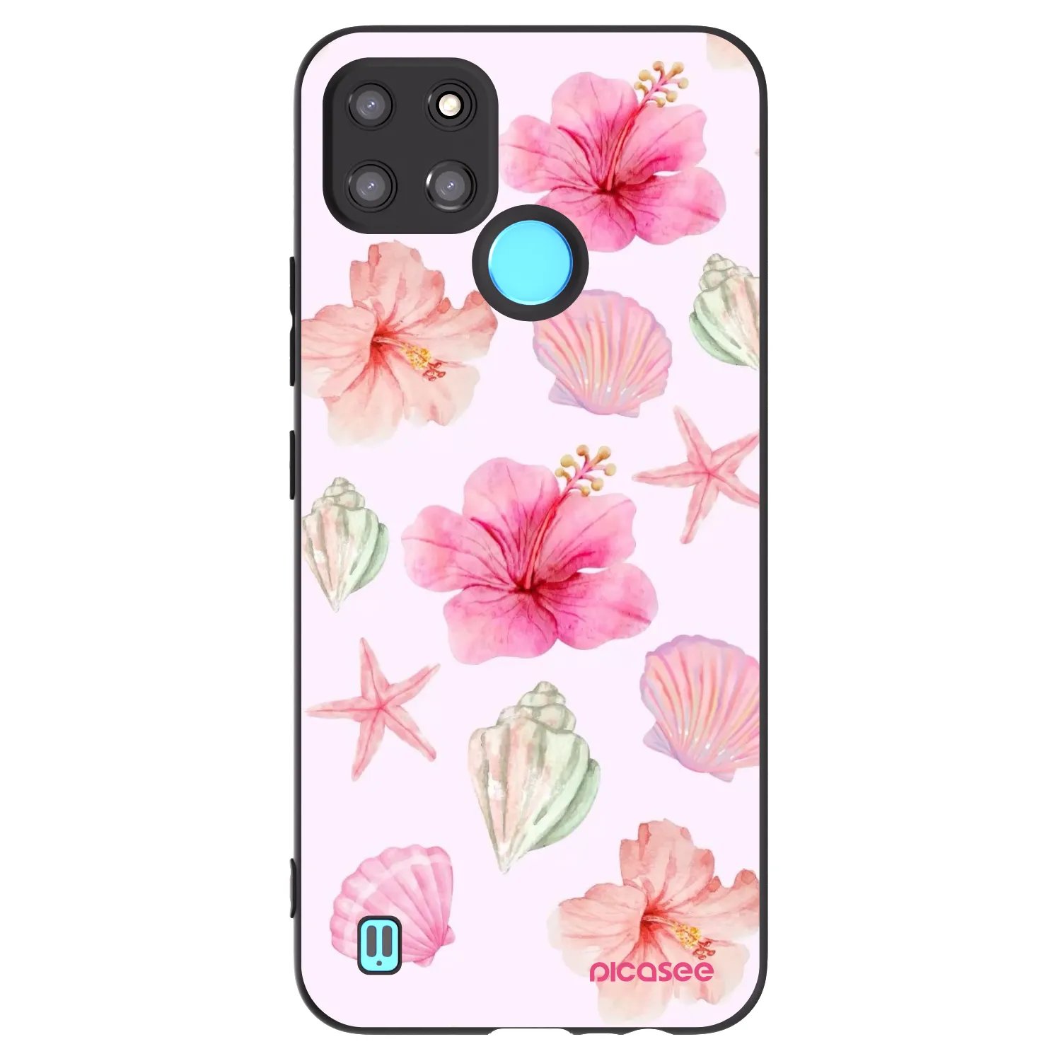 Picasee silikonski črni ovitek za Realme C21Y - Blush Lagoon