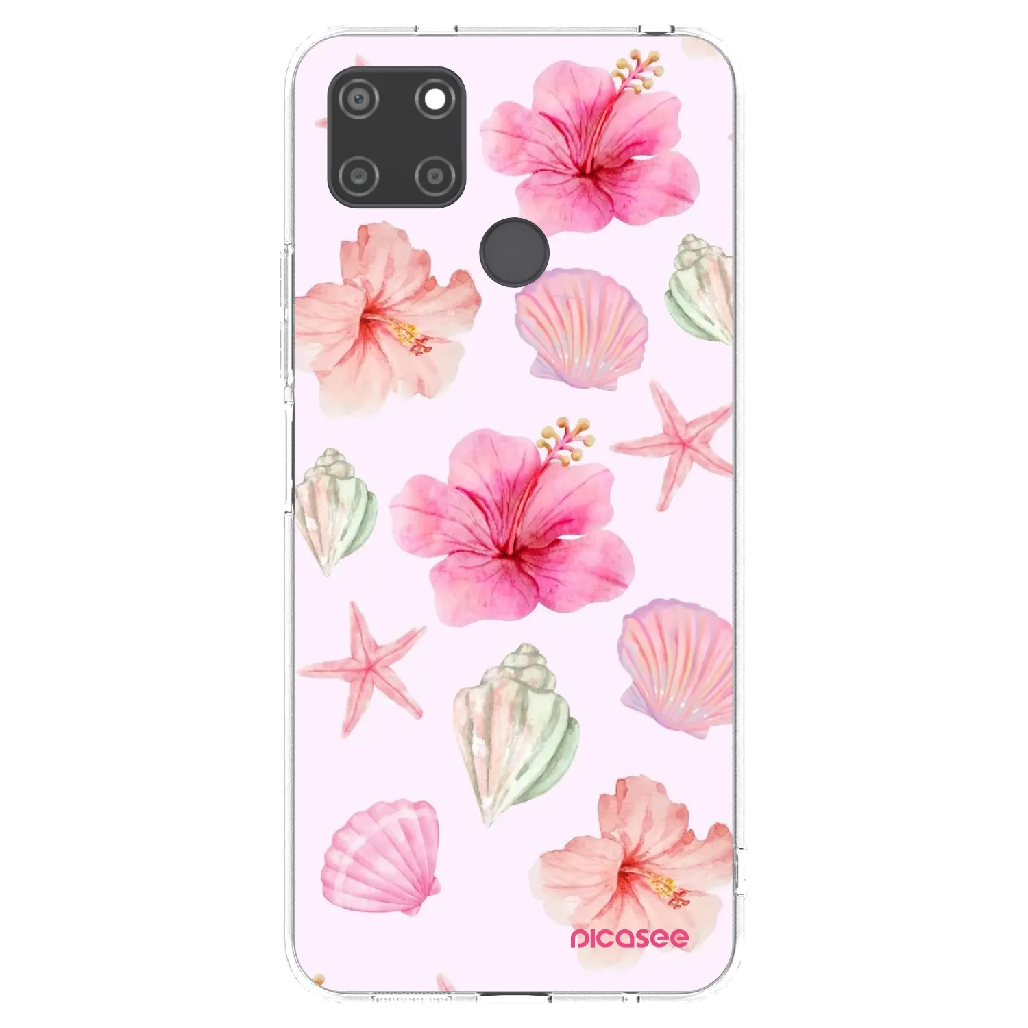 Picasee silikonski prozorni ovitek za Realme C21Y - Blush Lagoon