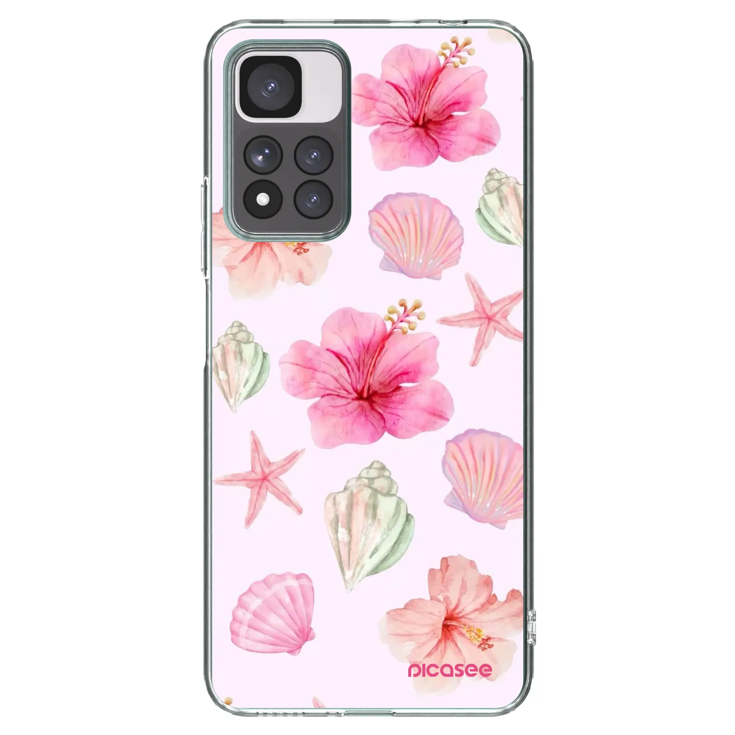 Picasee silikonski prozorni ovitek za Xiaomi Redmi Note 11 Pro+ 5G - Blush Lagoon