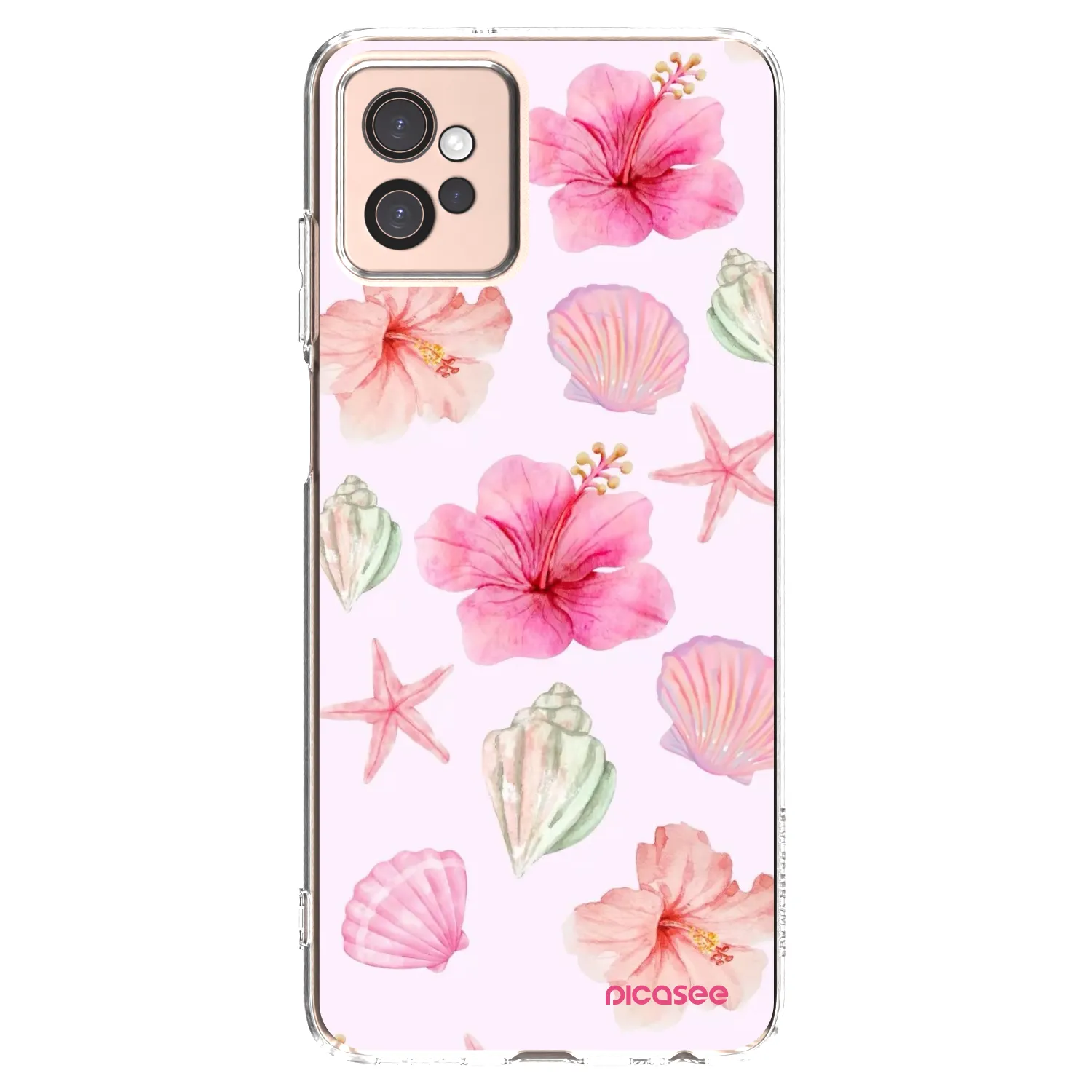Picasee silikonski prozorni ovitek za Motorola Moto G32 - Blush Lagoon