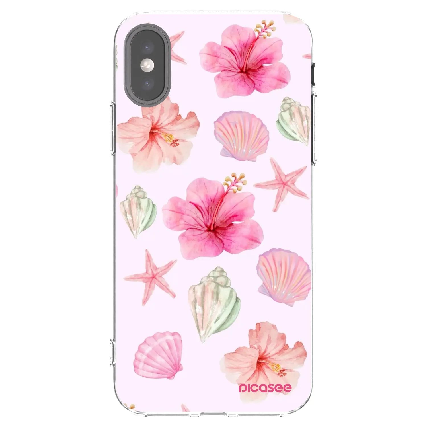 Picasee silikonski prozorni ovitek za Apple iPhone X/XS - Blush Lagoon