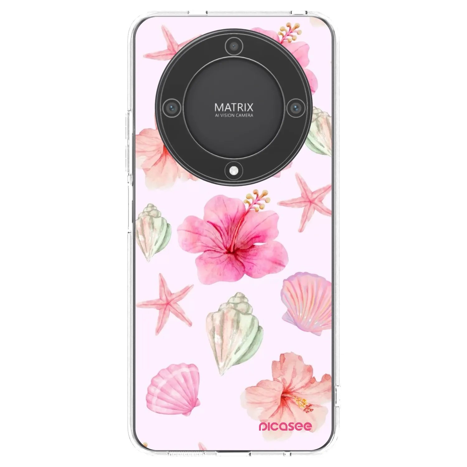 Picasee silikonski prozorni ovitek za Honor Magic5 Lite 5G - Blush Lagoon