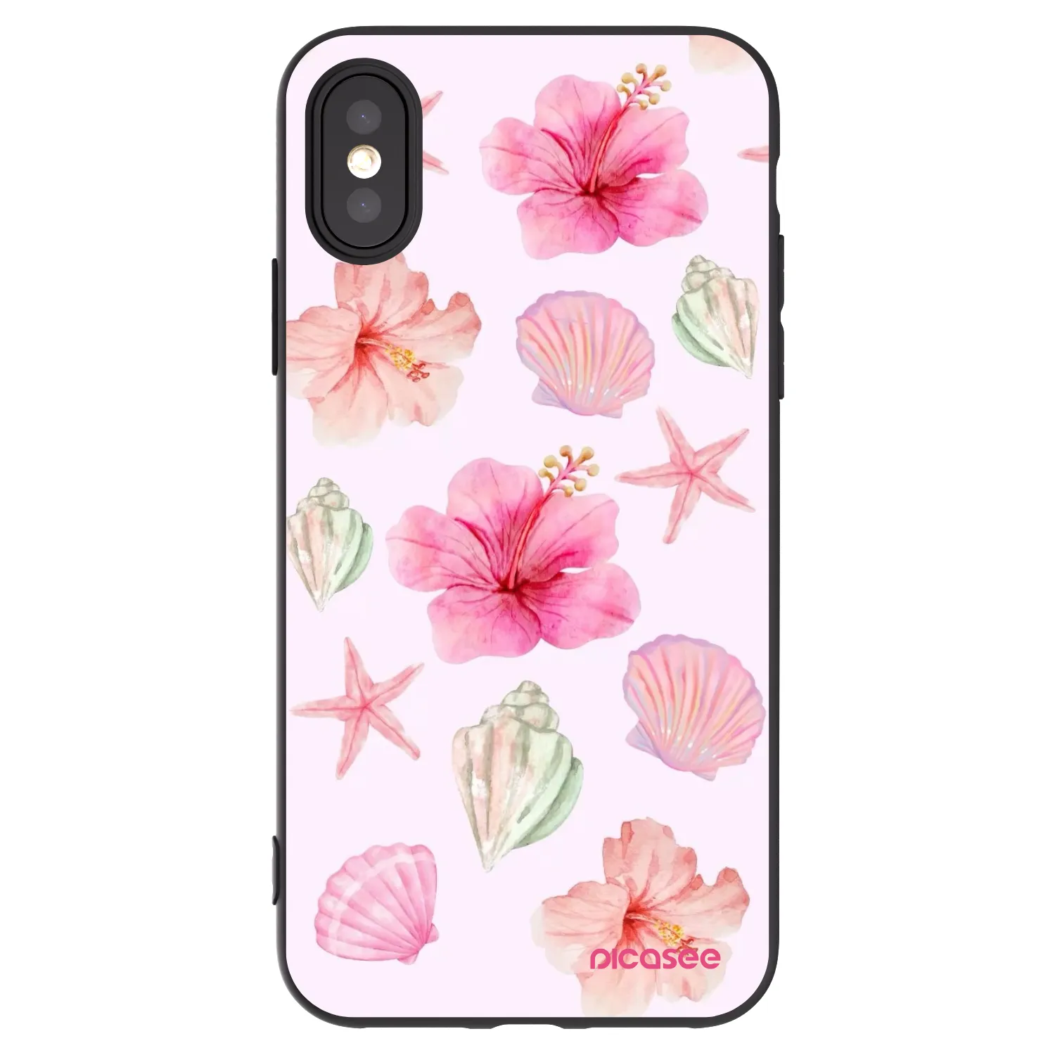 Picasee silikonski črni ovitek za Apple iPhone X/XS - Blush Lagoon