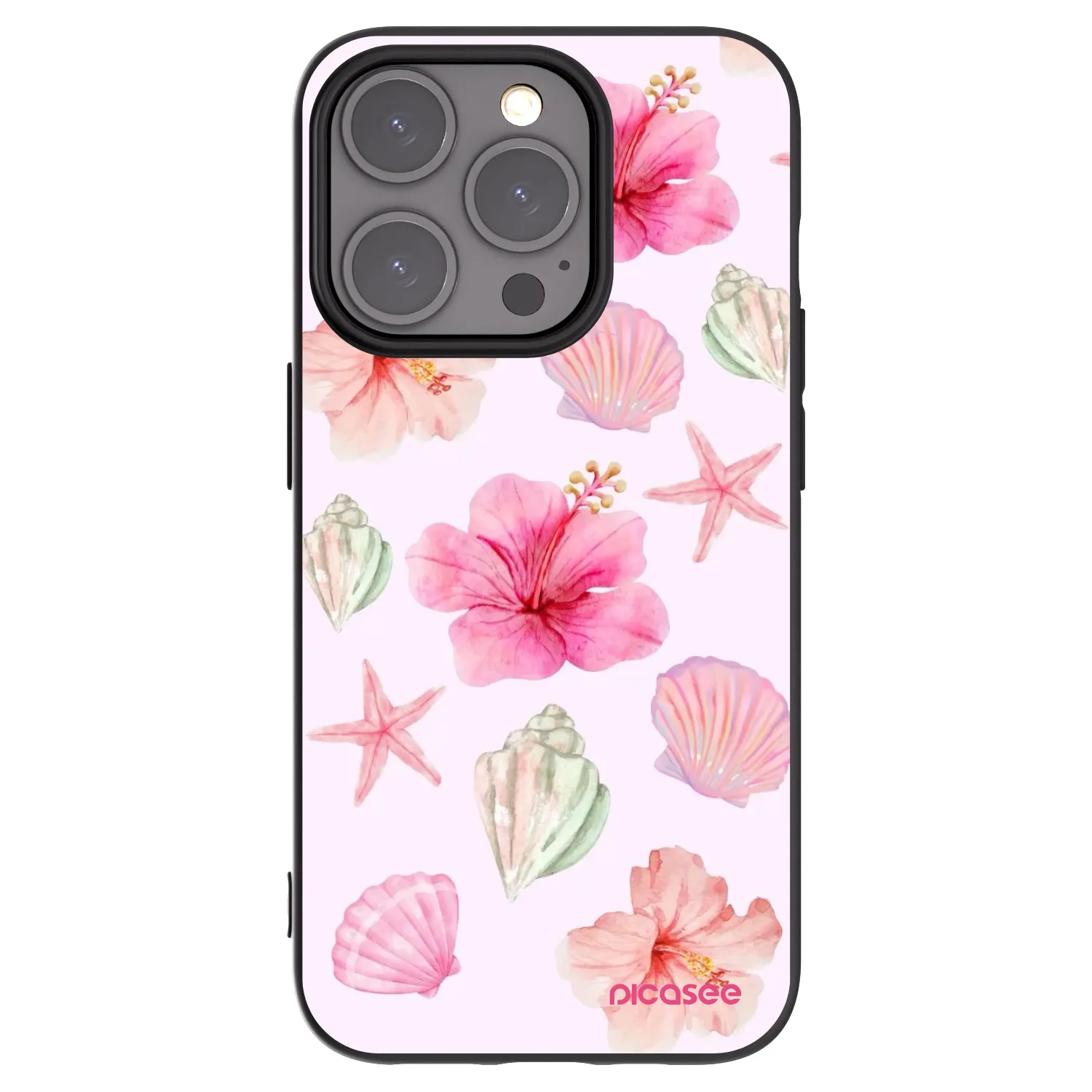 Picasee silikonski črni ovitek za Apple iPhone 15 Pro - Blush Lagoon