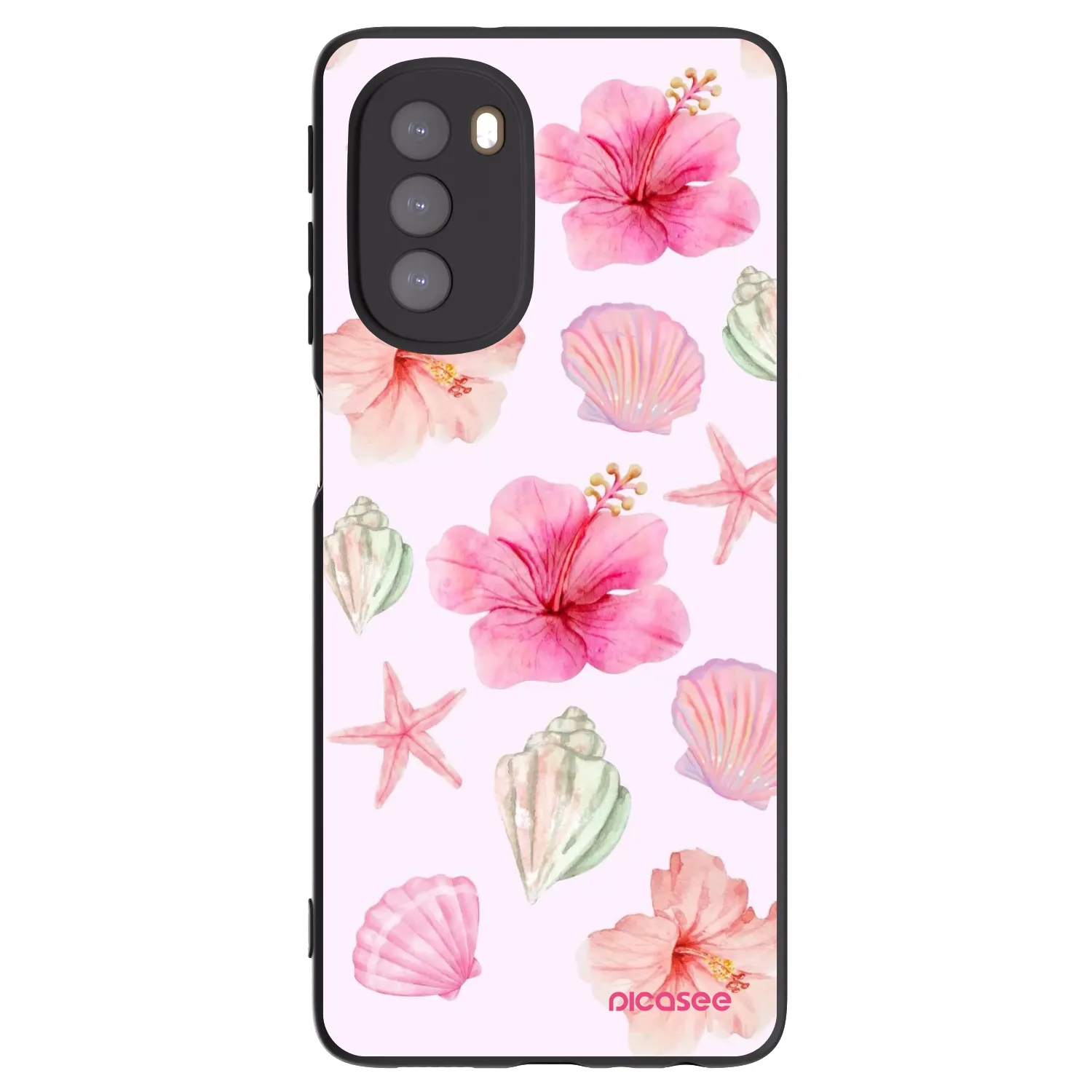 Picasee silikonski črni ovitek za Motorola Moto G51 - Blush Lagoon