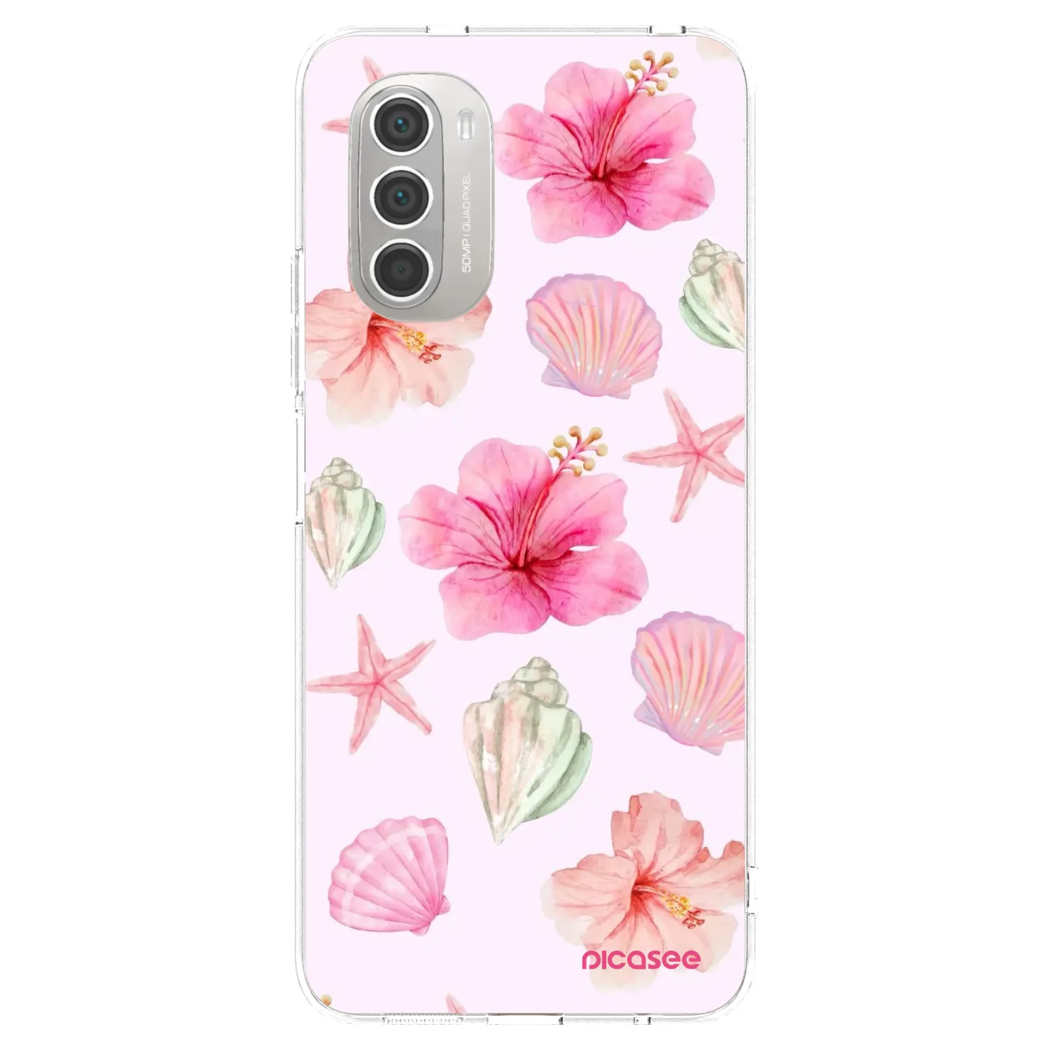 Picasee silikonski prozorni ovitek za Motorola Moto G51 - Blush Lagoon
