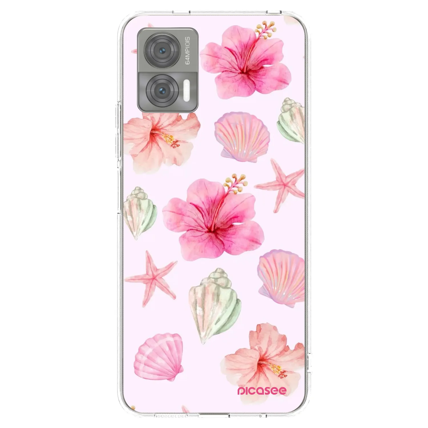 Picasee silikonski prozorni ovitek za Motorola Edge 30 Neo - Blush Lagoon