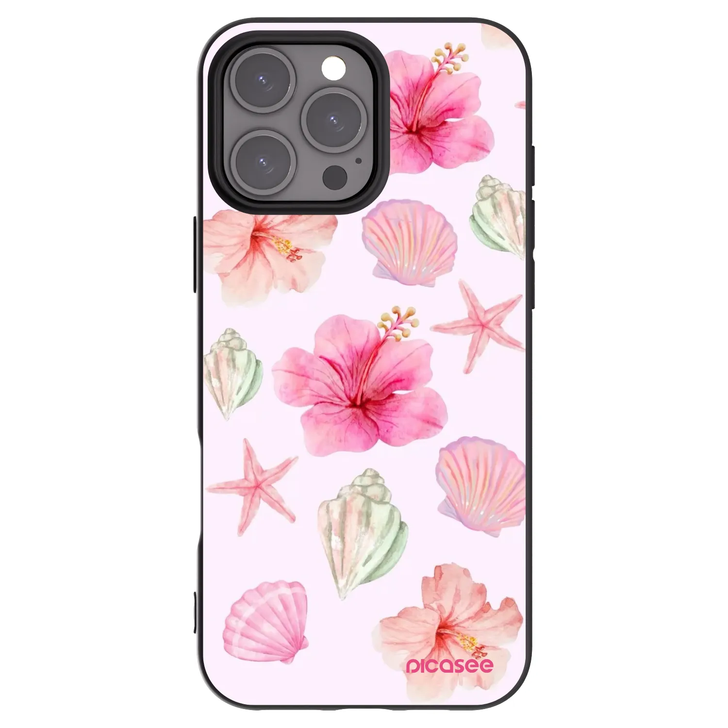 Picasee silikonski črni ovitek za Apple iPhone 16 Pro Max - Blush Lagoon