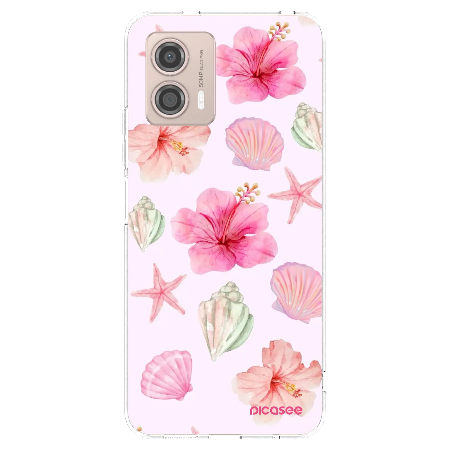 Picasee silikonski prozorni ovitek za Motorola Moto G53 5G - Blush Lagoon