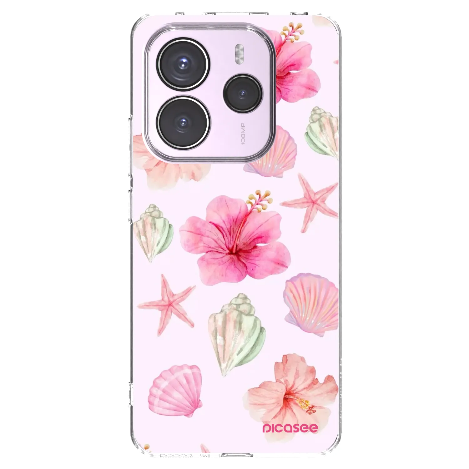 Picasee silikonski prozorni ovitek za Xiaomi Redmi Note 14 5G - Blush Lagoon