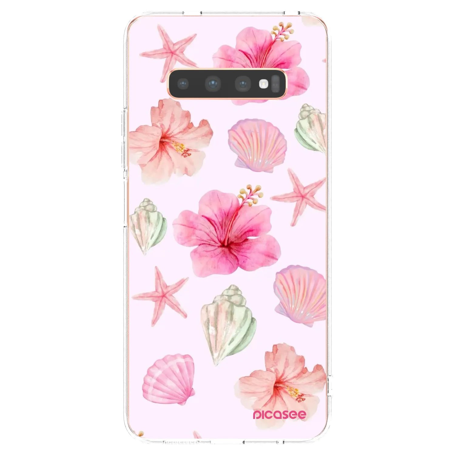 Picasee silikonski prozorni ovitek za Samsung Galaxy S10 Plus G975 - Blush Lagoon
